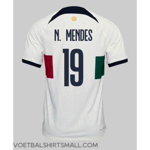 Portugal Nuno Mendes #19 Voetbalkleding Uitshirt WK 2022 Korte Mouwen